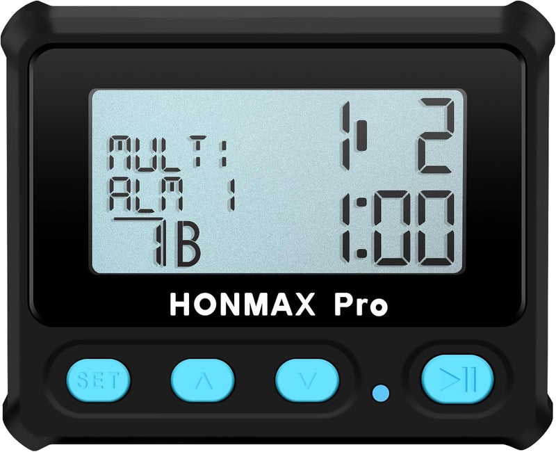 Honmax 8100 Professional Interval Timer and Stopwatch, Backlight, USB-C Charged, Clock -Black - Image 3